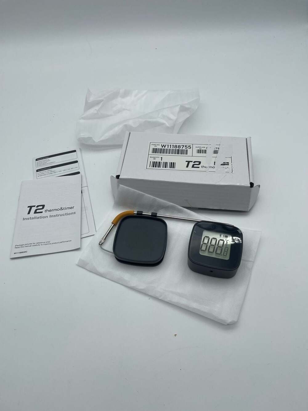 Whirlpool T2 Thermo & Timer Wireless Bluetooth Meat Probe W11188755 — New